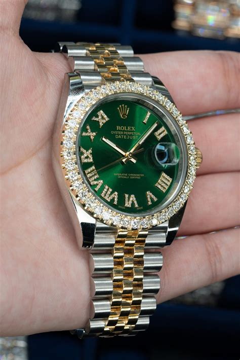 green diamond rolex|More.